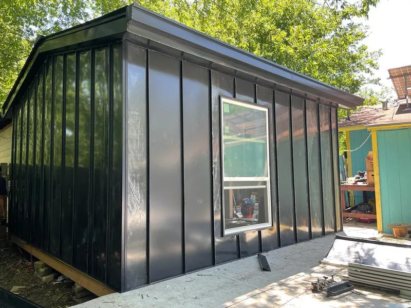 Black standing seam metal wall panels for Metal Roof Installation in Tabernacle